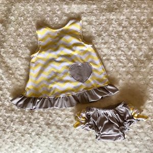 Handmade 2T/3T Swing Back bloomer outfit